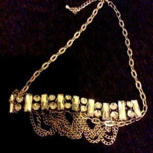 Rhinestone chained necklace